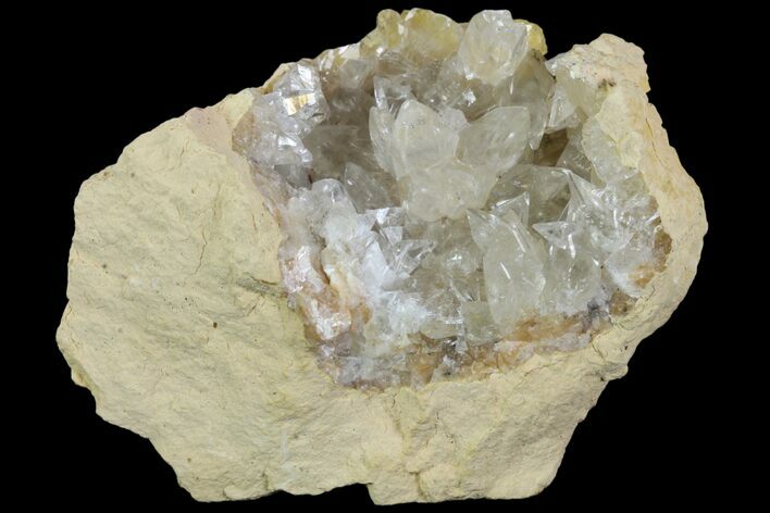Fluorescent Calcite Geode In Sandstone - Morocco #89681